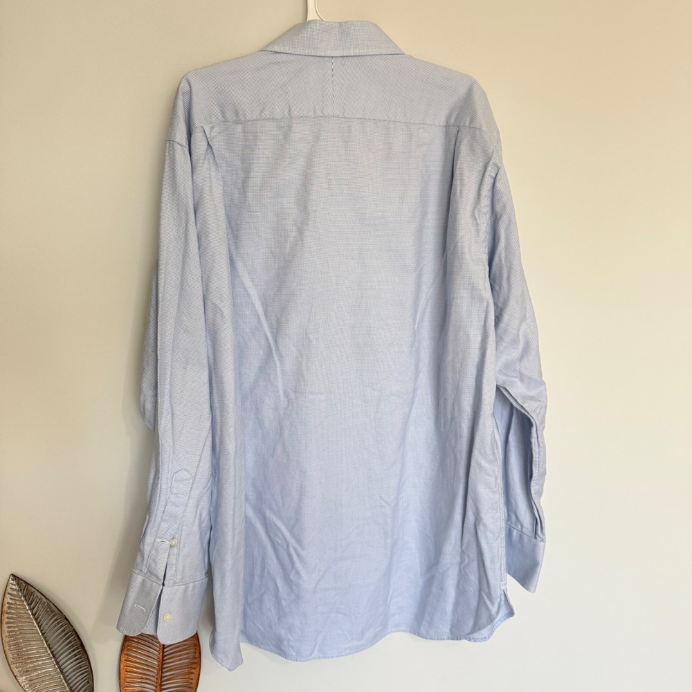 M6 John W. Nordstrom Mini Print Button Down Long Sleeve Cotton Shirt Pocket - Picture 6 of 7